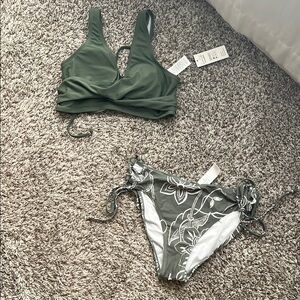 Cupshe Olive Bikini Set